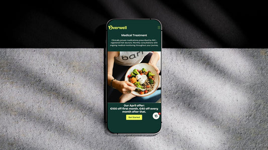Everwell Shopify website homepage designed by TRMC for Ireland weight management programme